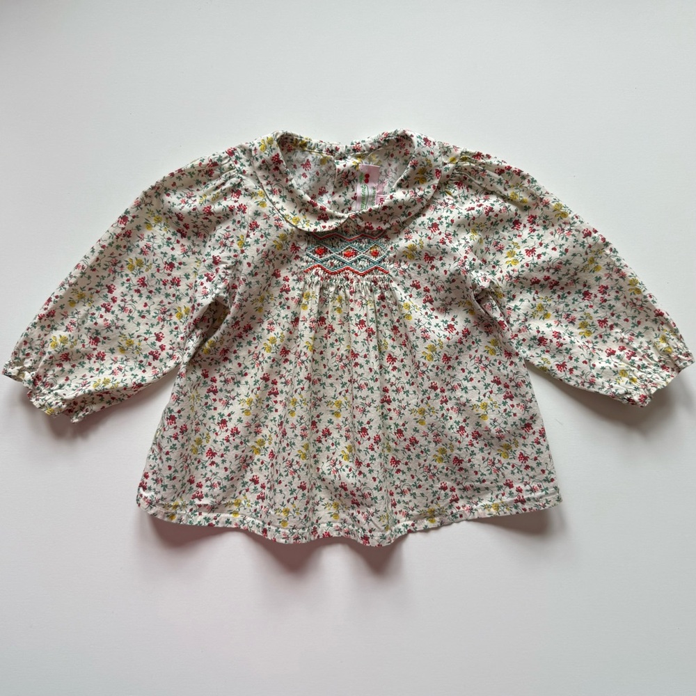 Bonpoint Baby Girl Liberty Floral Smocked Blouse - Size 6M